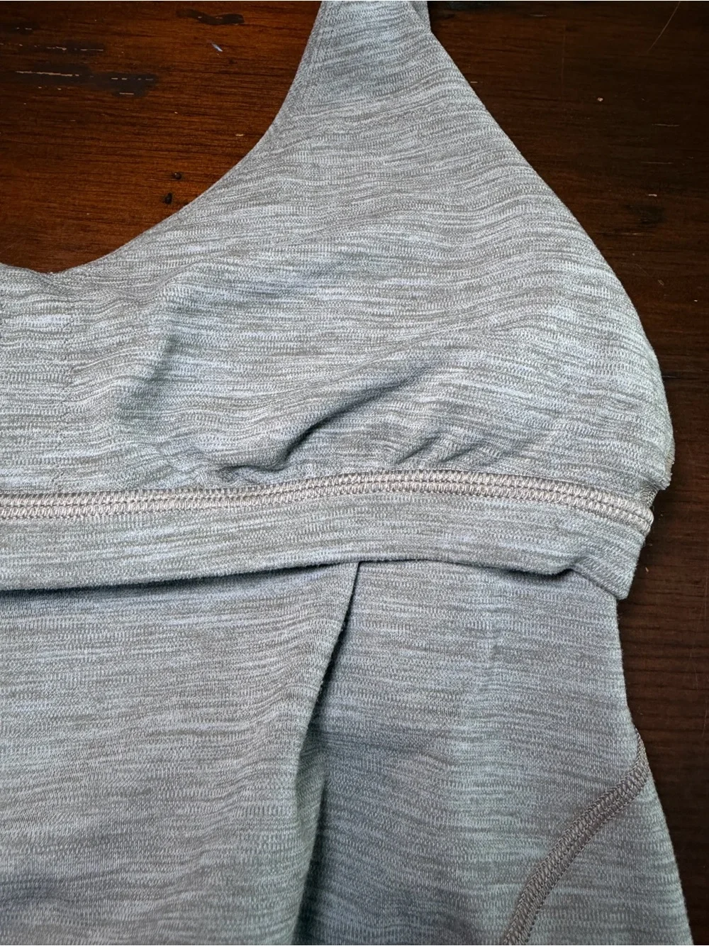 Lululemon Size 6 Heather Gray Longline Sports Bra Tank